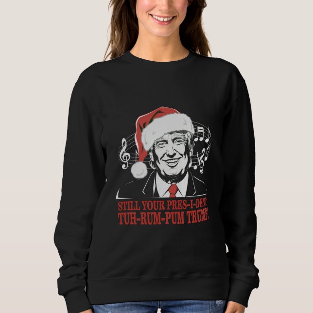 Moletom Engraçado Presidente Trump Pajamas Ugly Xmas (Frente)