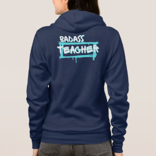 Moletom Engraçado Professor de Badass em Blanco Branco