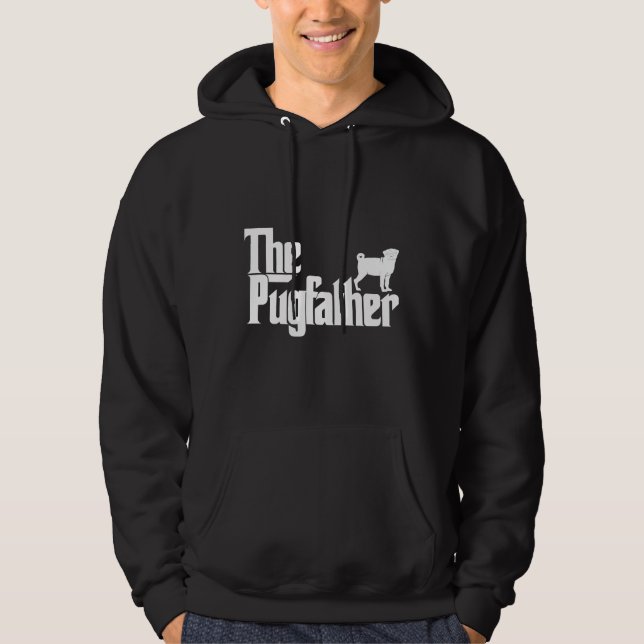 Moletom Engraçado Pug Hoodie O Pugdad Pug Pai Pai Presente (Frente)