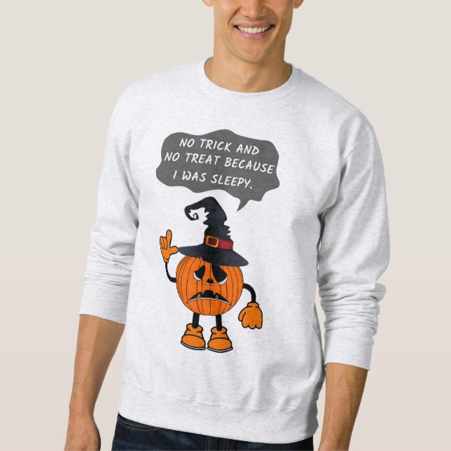 Moletom Engraçado Pumpkin estava com sono (Frente)