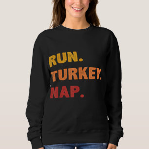 Moletom Engraçado Queda Ditos Ação de Graças Trot Run Turk
