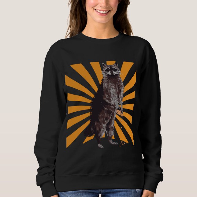 Moletom Engraçado Raccoon Realista (Frente)
