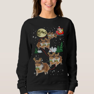 Moletom Engraçado Reindeer Sheltie Xmas Natal Cachorros Am