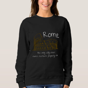 Moletom Engraçado Roma Itália Souvenir Dando Presente de A