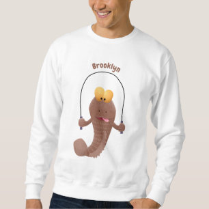 Moletom Engraçado saltando desenho de peixe