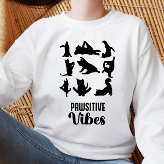Moletom Engraçado Seis Gatos Posições De Ioga