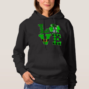 Moletom Engraçado Shamrock Green Xadrez Adorava Rua de Mul