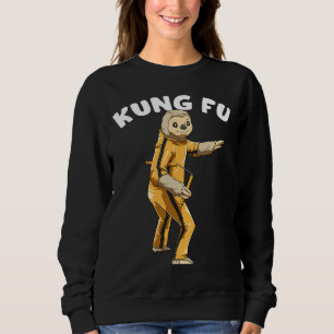 Moletom Engraçado Sloth Kung Fu Nap Sloth Lazy