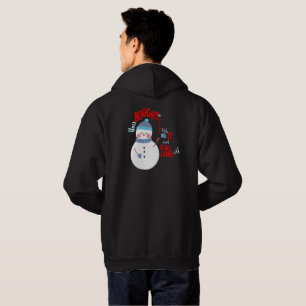Moletom Engraçado Snowman Mitten dá o texto do Hoodie Negr