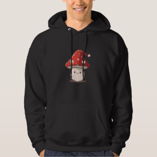Moletom Engraçado sorriso Fungo com Chapéu de Natal para M