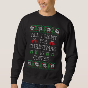Moletom Engraçado Sueco de Natal Feio Knit de Café