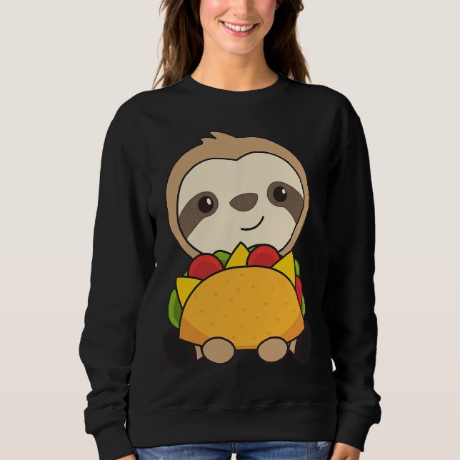 Moletom Engraçado Taco Sloth Sloths Animal Bonito (Frente)
