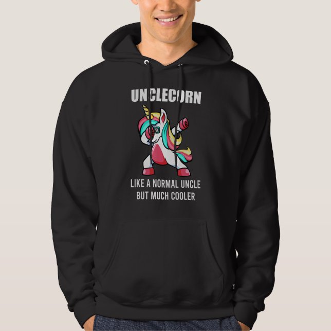 Moletom Engraçado Tio Unicorn Desclecorn Tee Dab Birthday (Frente)