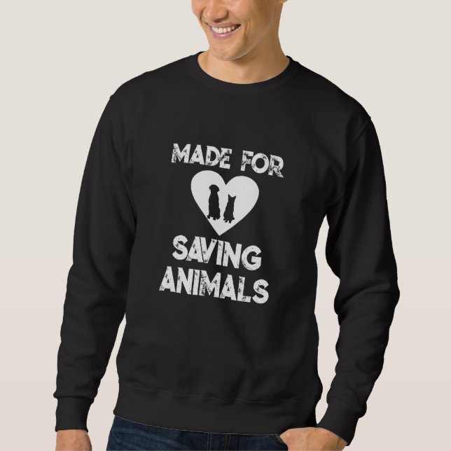 Moletom Engraçado Veterinário Vet Tech Feito Para Salvar A (Frente)