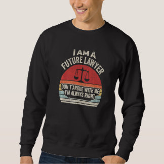 Moletom Engraçado Vintage Retro Eu Sou Um Futuro Advogado 