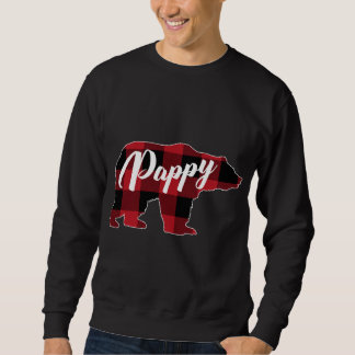 Moletom Engraçado Xadrez Vermelha Buffalo Bear Roupa, Papp