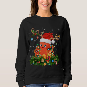 Moletom Engraçado Xmas Holiday Reindeer Papais noeis Octop