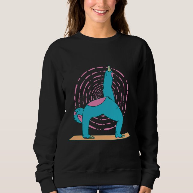 Moletom Engraçado Yoga Sloth (Frente)