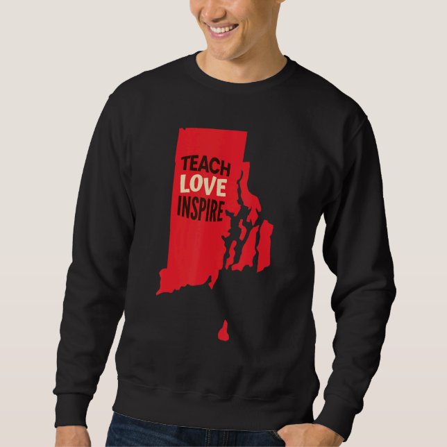 Moletom Ensinador de Professores Rhode Island, Amor, Inspi (Frente)