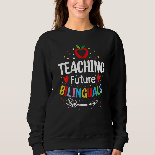 Moletom Ensinando Futuros Bilíngues  Professores de Espanh (Frente)