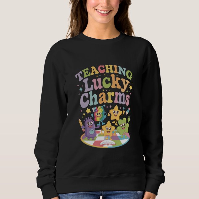Moletom Ensinando Lucky Charms Professor St Patricks Day (Frente)