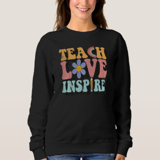 Moletom Ensine Amor Inspire Retro Groovy Professor Mulhere