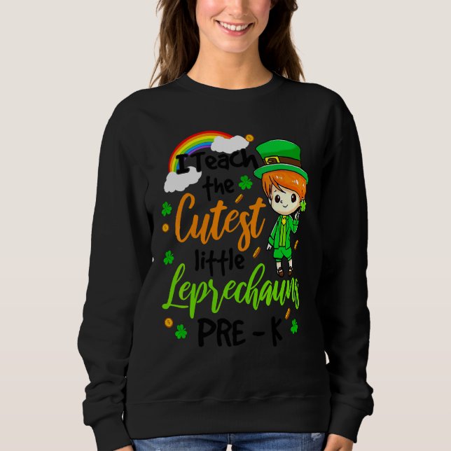 Moletom Ensino Os Maiores Leprechauns Na Pré K Rua Patrick (Frente)
