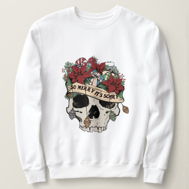 Moletom Então feliz é assustador (Frente do Design)