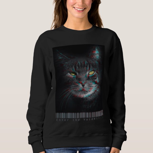 Moletom Enter The Void Glitch Maine Coon Feline Aesthetic  (Frente)