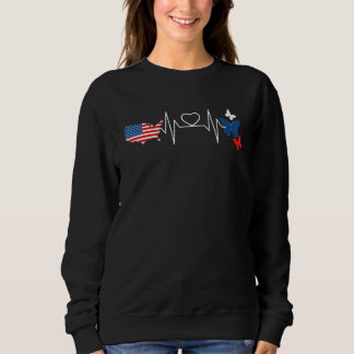 Moletom Entomology Heartbeat Patriotic American Flag USA B