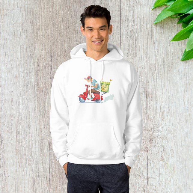Moletom Entregador de Pizza em Scooter Vermelho (Criador carregado)