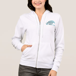 Moletom Enxofre de zíper surdo com logotipo teal