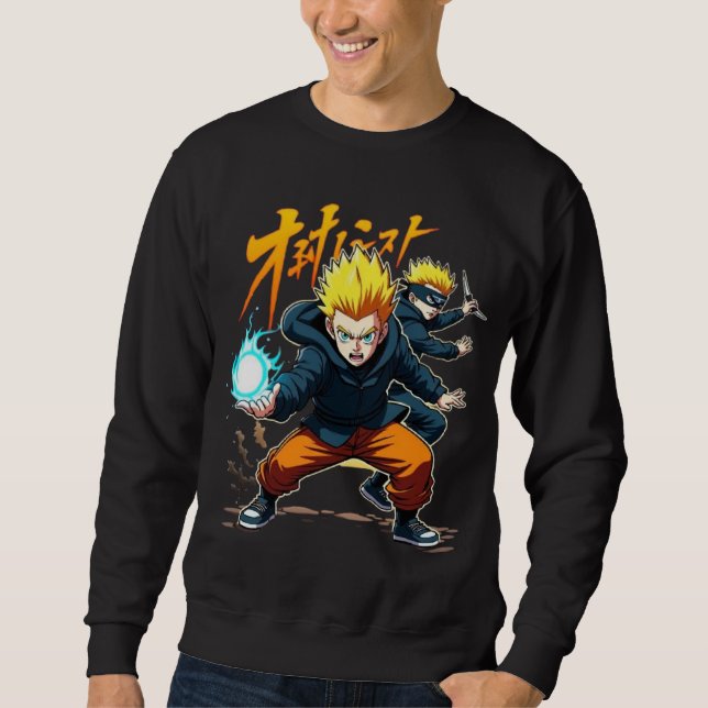 Moletom Epic Anime Warrior - Superpotência com Pacote de A (Frente)