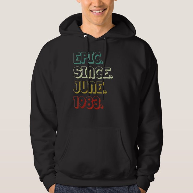 Moletom Epic De 39 Anos Desde Junho De 1983 39º Aniversári (Frente)