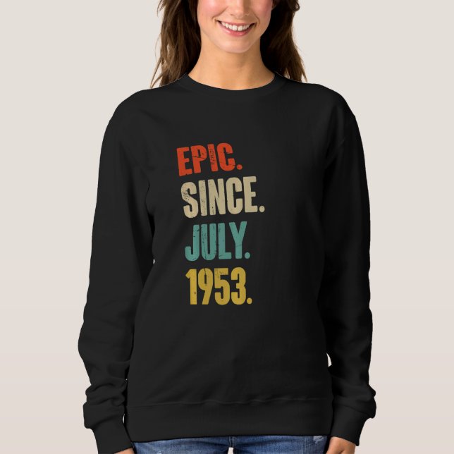 Moletom Epic desde julho de 1953 69 anos 69 anos (Frente)