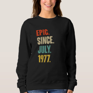 Moletom Epic desde julho de 1977 45 anos 45 anos