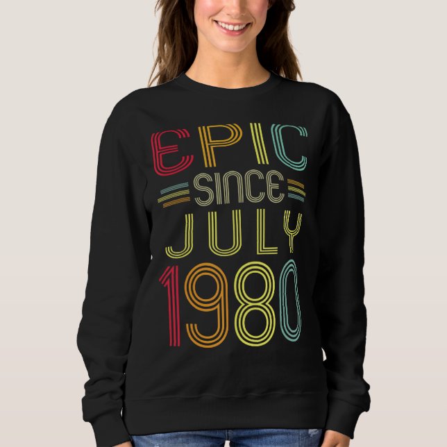 Moletom Epic Desde Julho De 1981 41ruas De Nascimento Com  (Frente)
