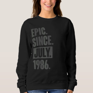 Moletom Epic Desde julho de 1986 36 anos 36 anos