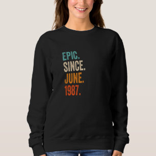 Moletom Epic Desde junho de 1987 36º aniversário