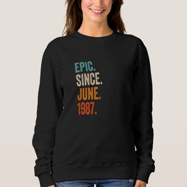 Moletom Epic Desde junho de 1987 36º aniversário (Frente)