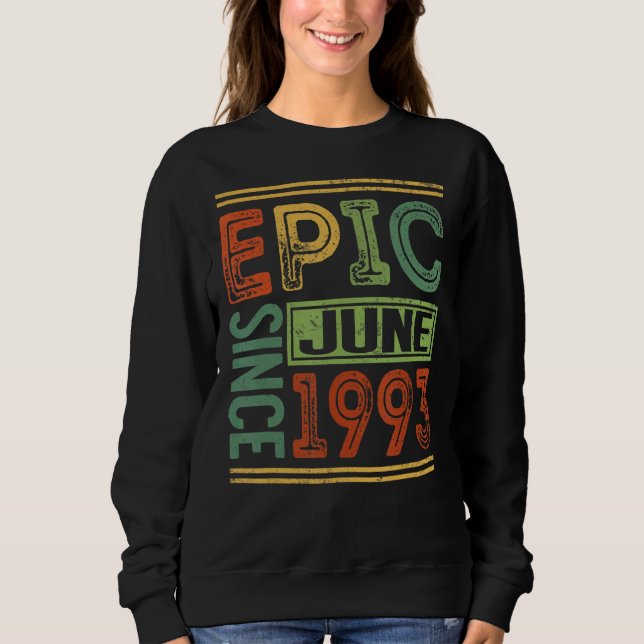 Moletom Epic Desde Junho De 1993 29 Birthday Roupa Epic Bi (Frente)
