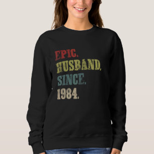 Moletom Epic Husband desde 1984 38º aniversário de casamen