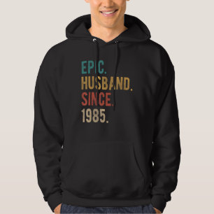 Moletom Epic Husband Desde 1985 37.º Aniversário F