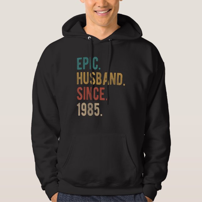 Moletom Epic Husband Desde 1985 37.º Aniversário F (Frente)