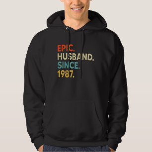Moletom Epic Husband Desde 1987 35º Aniversário de Casamen