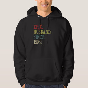 Moletom Epic Husband Desde 1989 33º Aniversário de Casamen