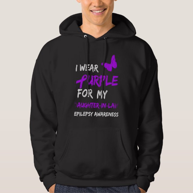 Moletom Epilepsia Eu Uso Roxo Para Minha Nora Ribb (Frente)