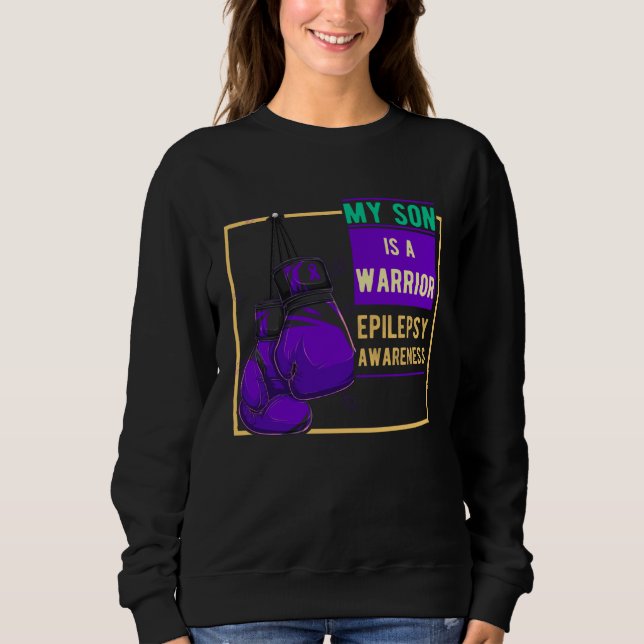 Moletom Epilepsy Awareness Day Purple Ribbon Proud Mom Dad (Frente)