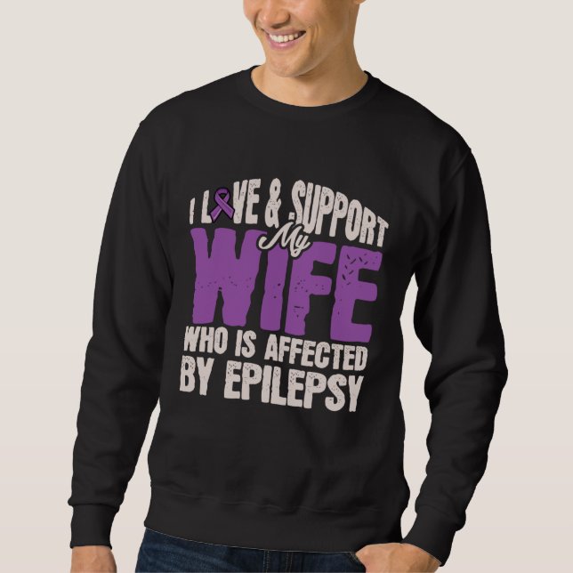 Moletom Epilepsy Awareness Support Wife (Frente)