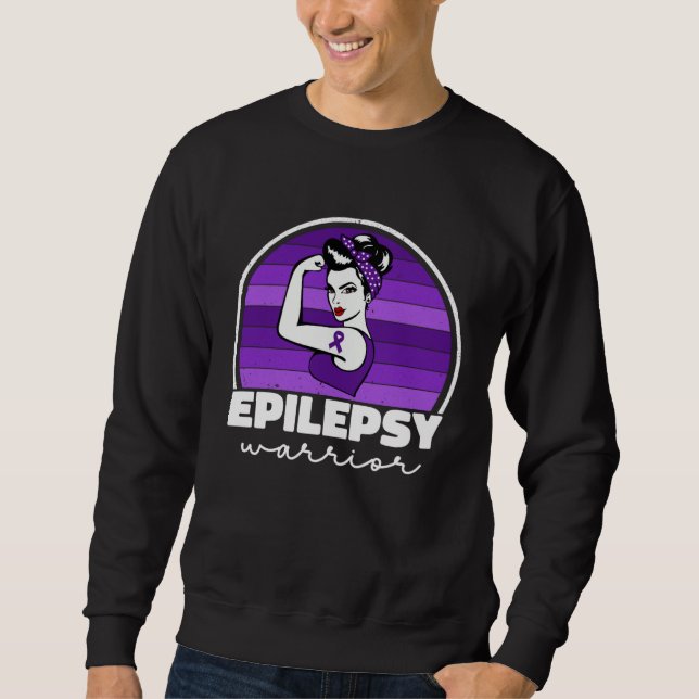 Moletom Epilepsy Warrior For Women Mom Purple Epilepsy Awa (Frente)
